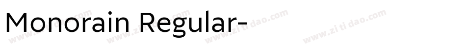 Monorain Regular字体转换